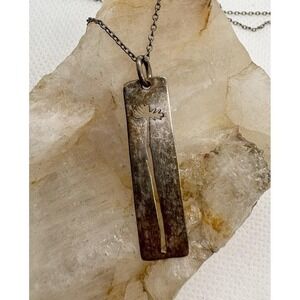 TASHI 925 Sterling Silver Palm Tree Cutout Necklace Adjustable 17–19" 4.32g